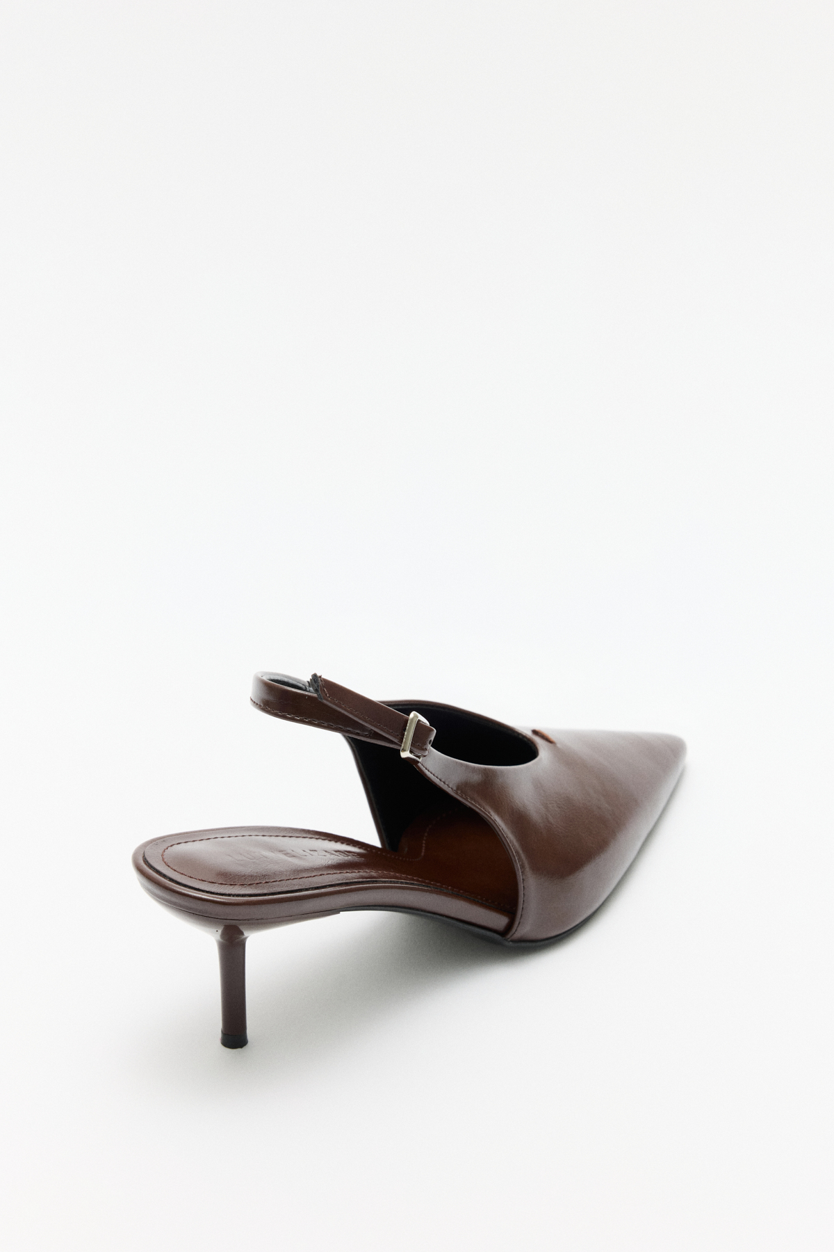 Sivri Burun Dekolteli Acı Kahve Kadın Topuklu