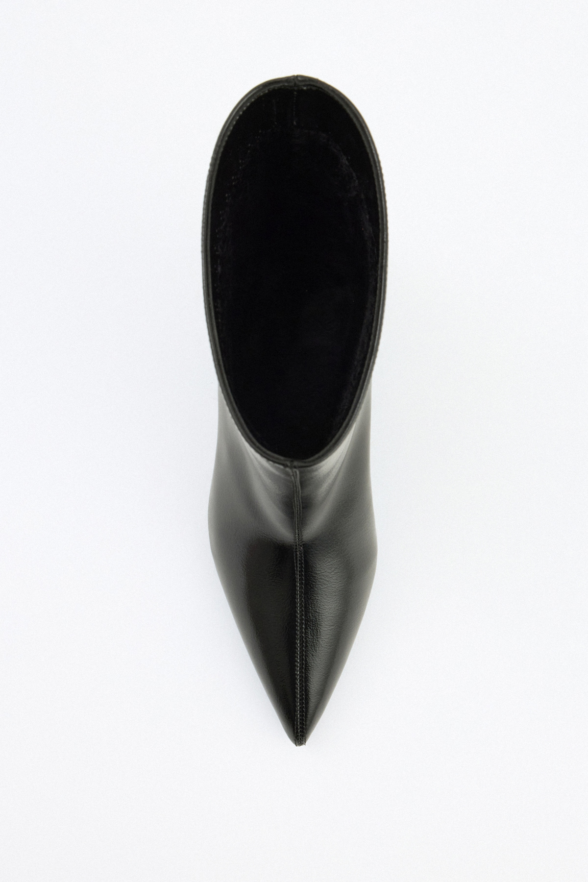 Sivri Burun Dikiş Detaylı Siyah Kadın Bot