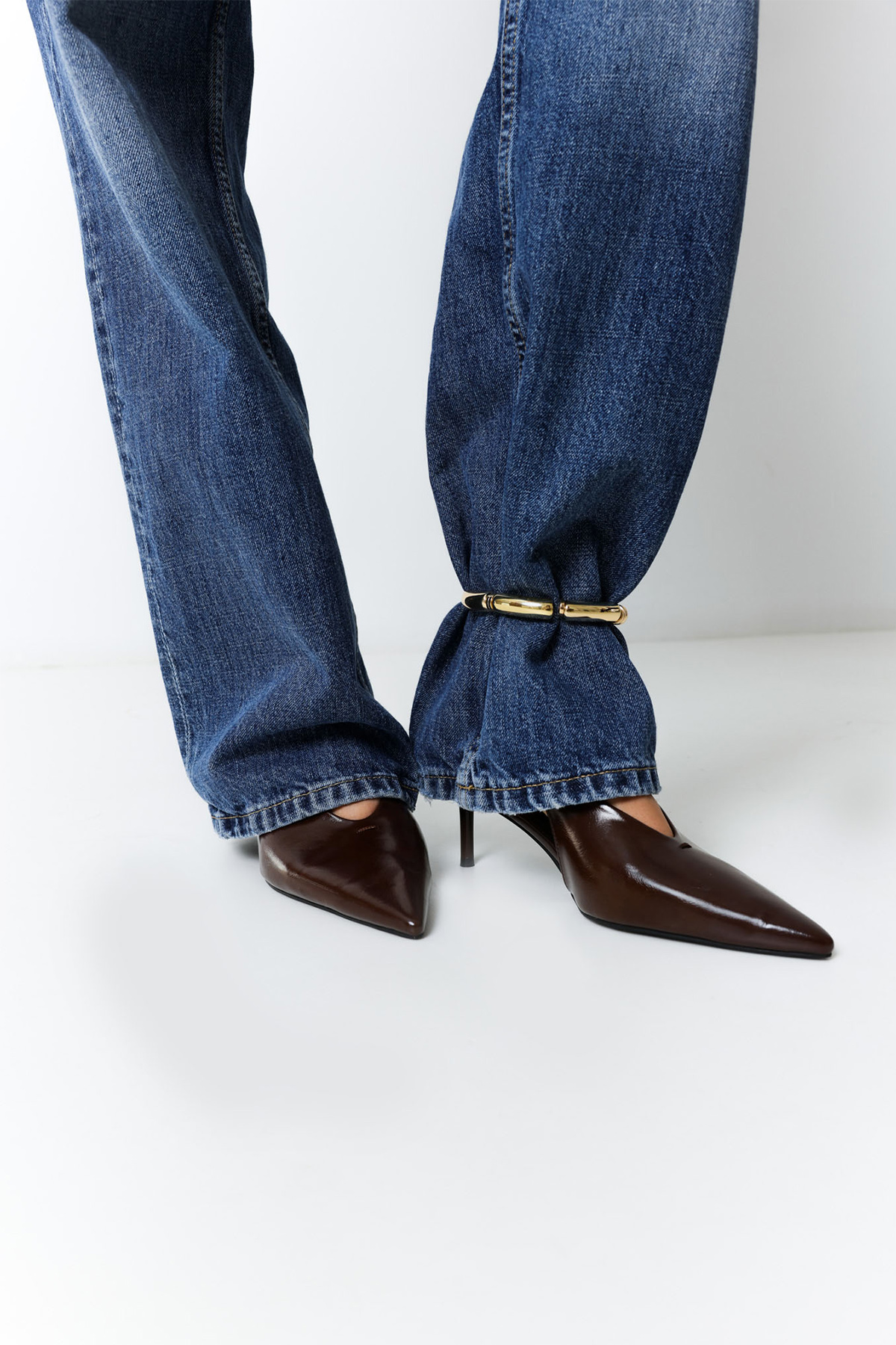 Sivri Burun Klasik Acı Kahve Kadın Topuklu