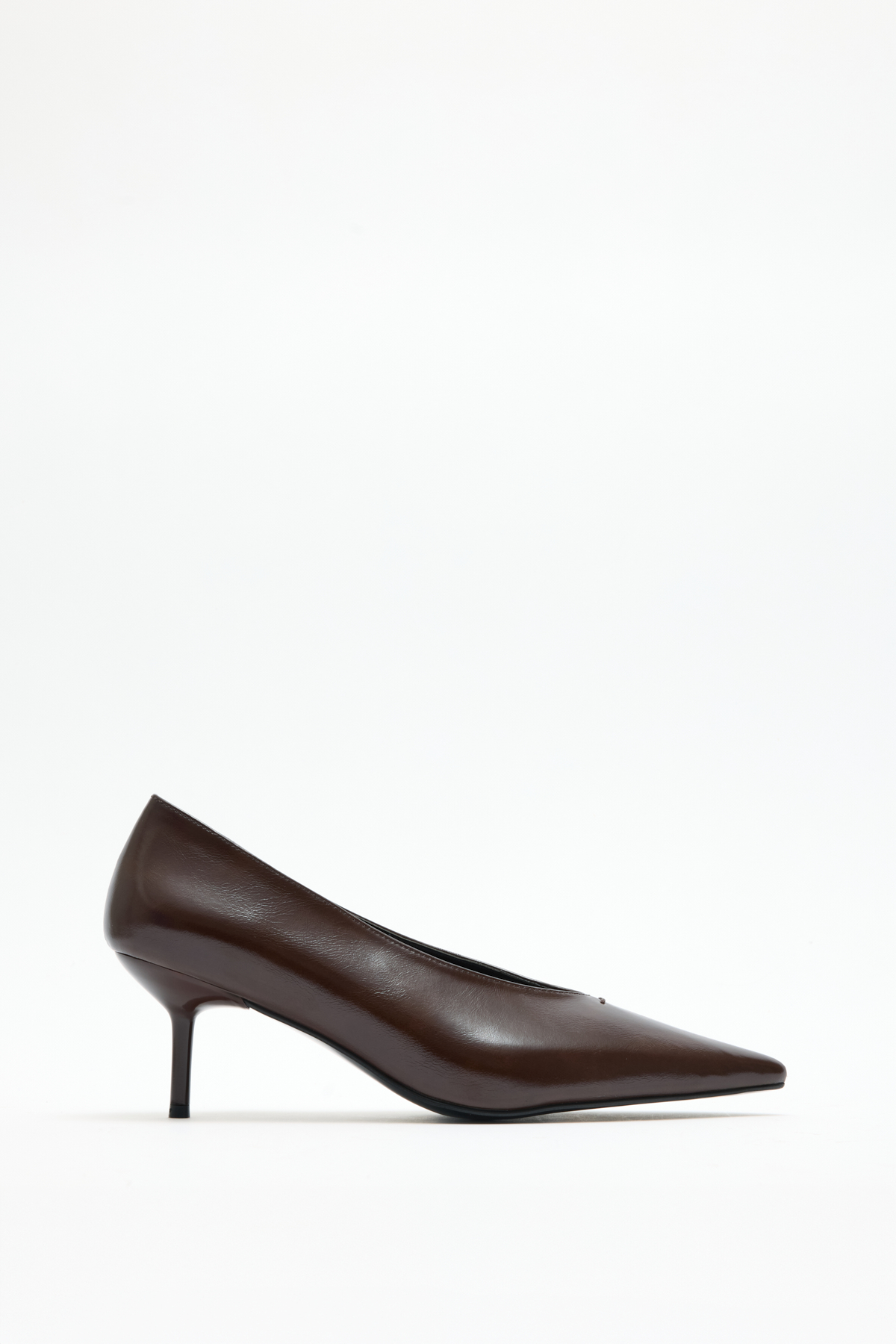 Sivri Burun Klasik Acı Kahve Kadın Topuklu