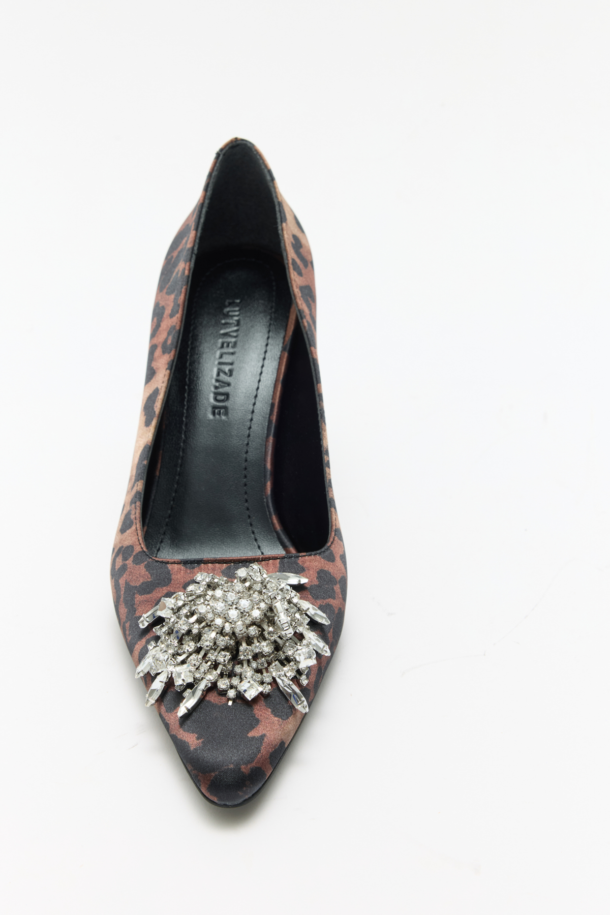 Sivri Burun Toka Detaylı Stiletto Leopar Kadın Topuklu