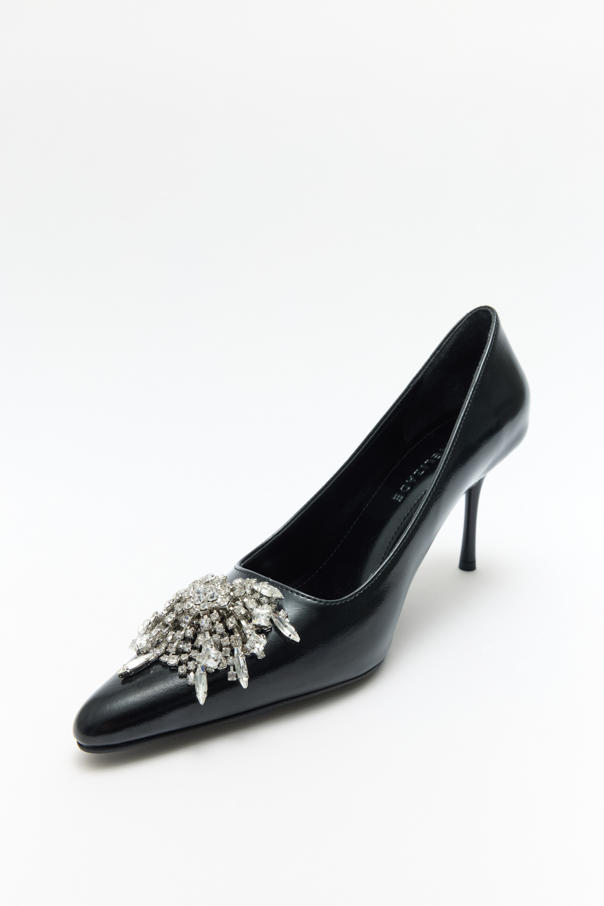 Sivri Burun Toka Detaylı Stiletto Siyah Kadın Topuklu