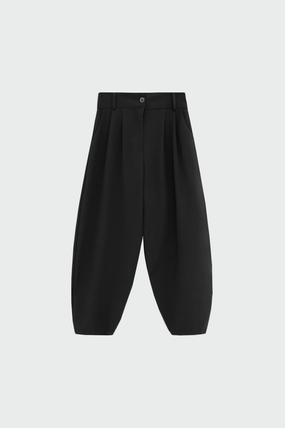 Slouchy Yüksek Bel Siyah Kadın Pantolon