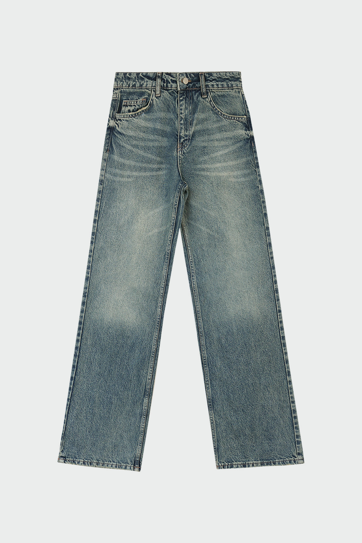 Straight Fit Vintage Mavi Kadın Jean