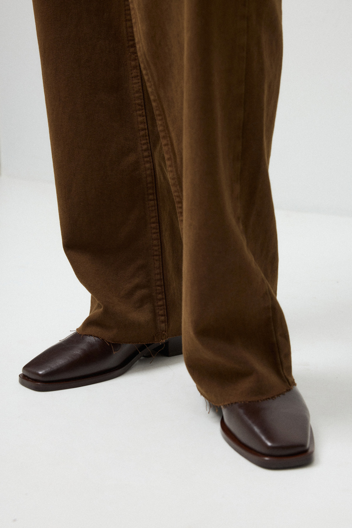 Straight Fit Yüksek Kahve Kadın Jean