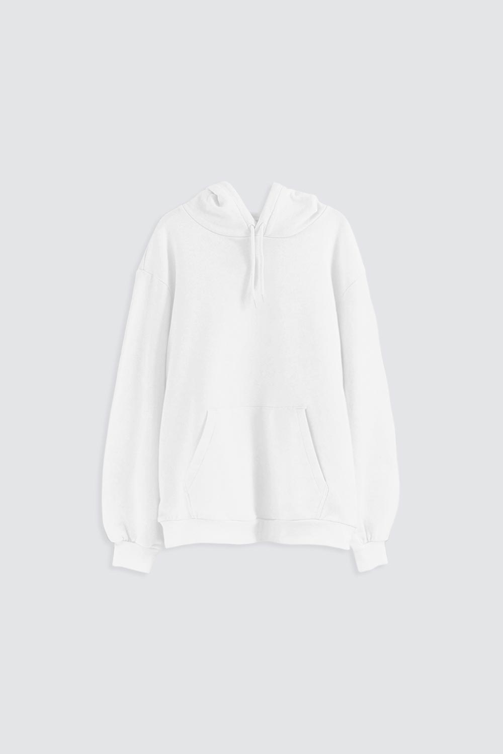 Kapüşonlu Cep Detaylı Beyaz Kadın Sweatshirt