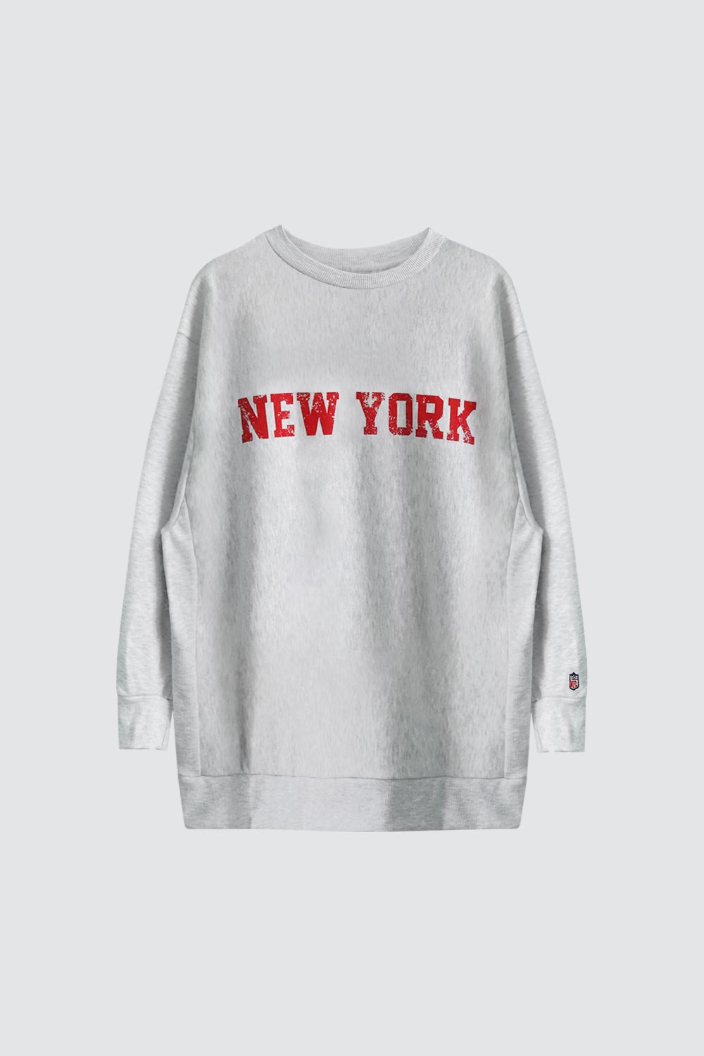 Bisiklet Yaka Oversize New York Açık Gri Kadın Sweatshirt