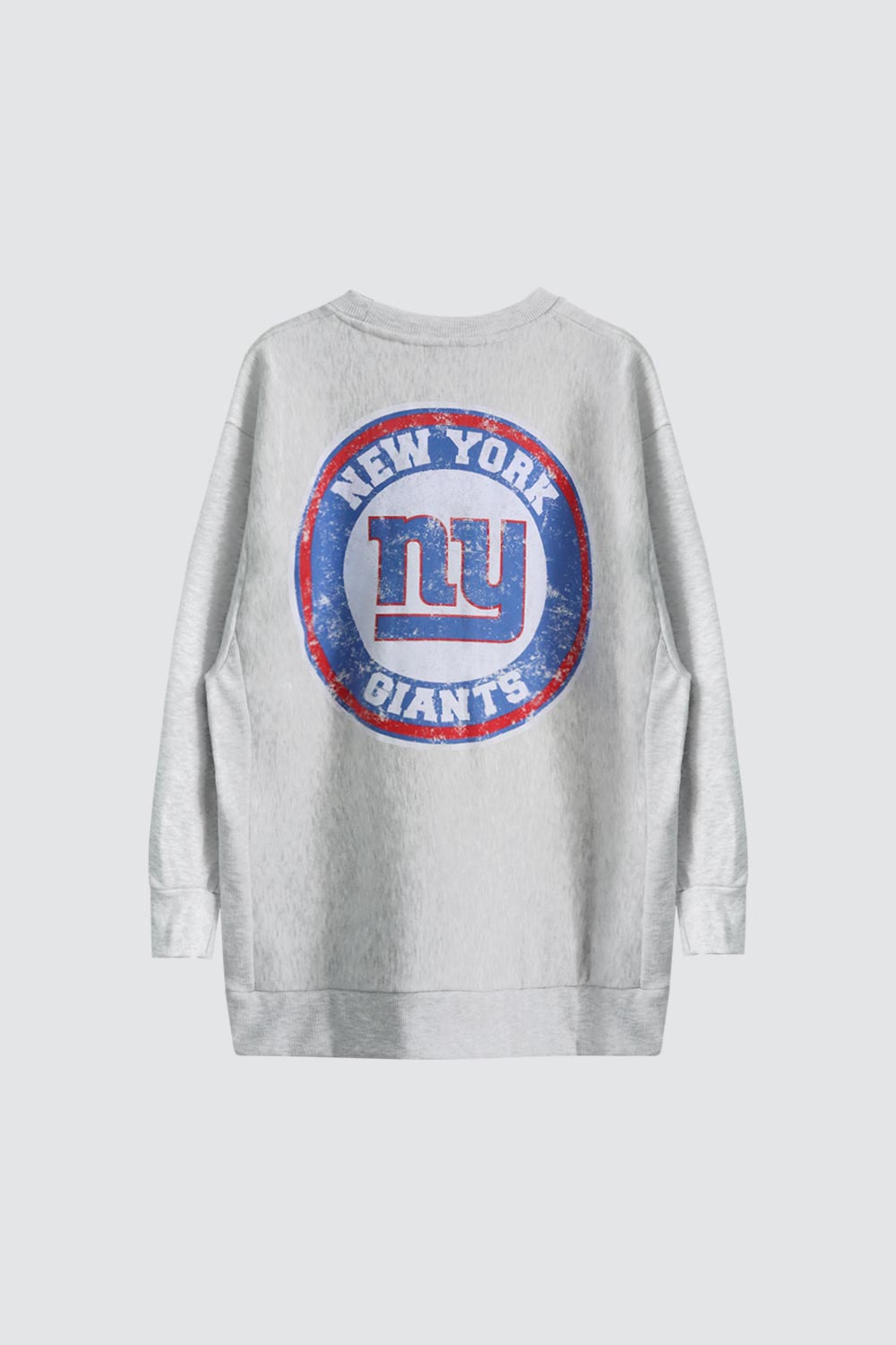 Bisiklet Yaka Oversize New York Açık Gri Kadın Sweatshirt