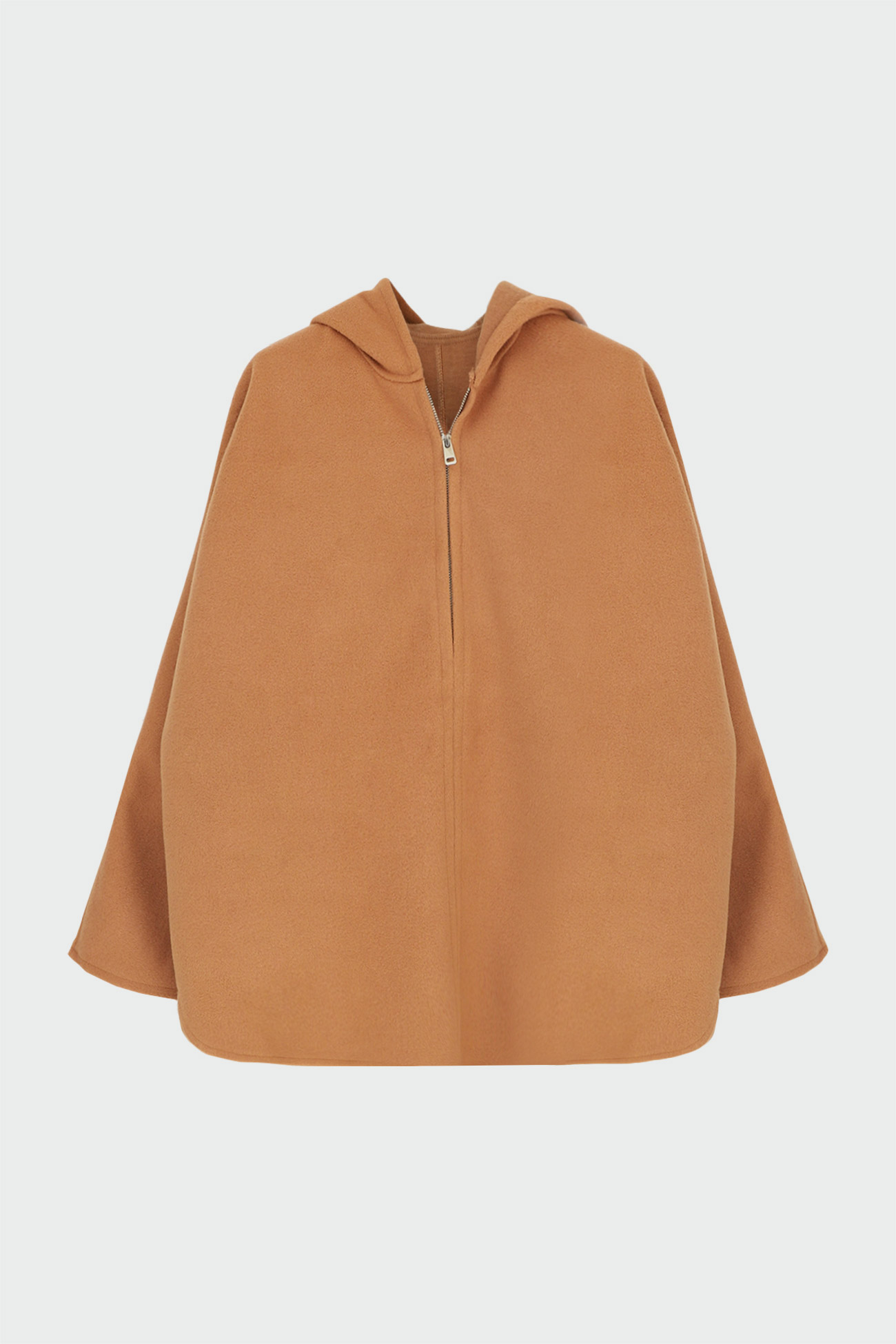 Kapüşonlu Fermuar Detaylı Kiremit Kadın Sweatshirt