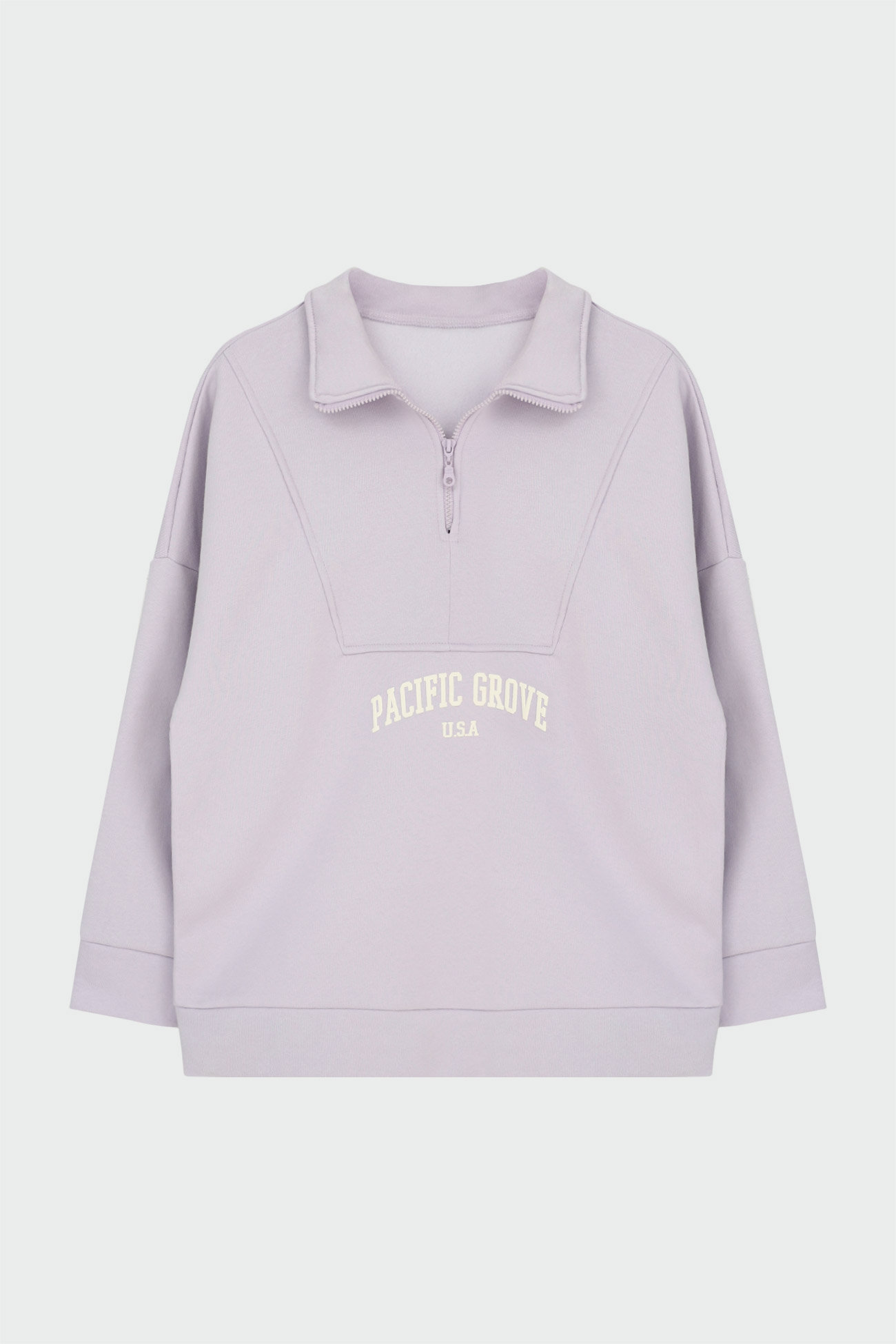 Fermuarlı Pasific Grove Lila Kadın Sweatshirt