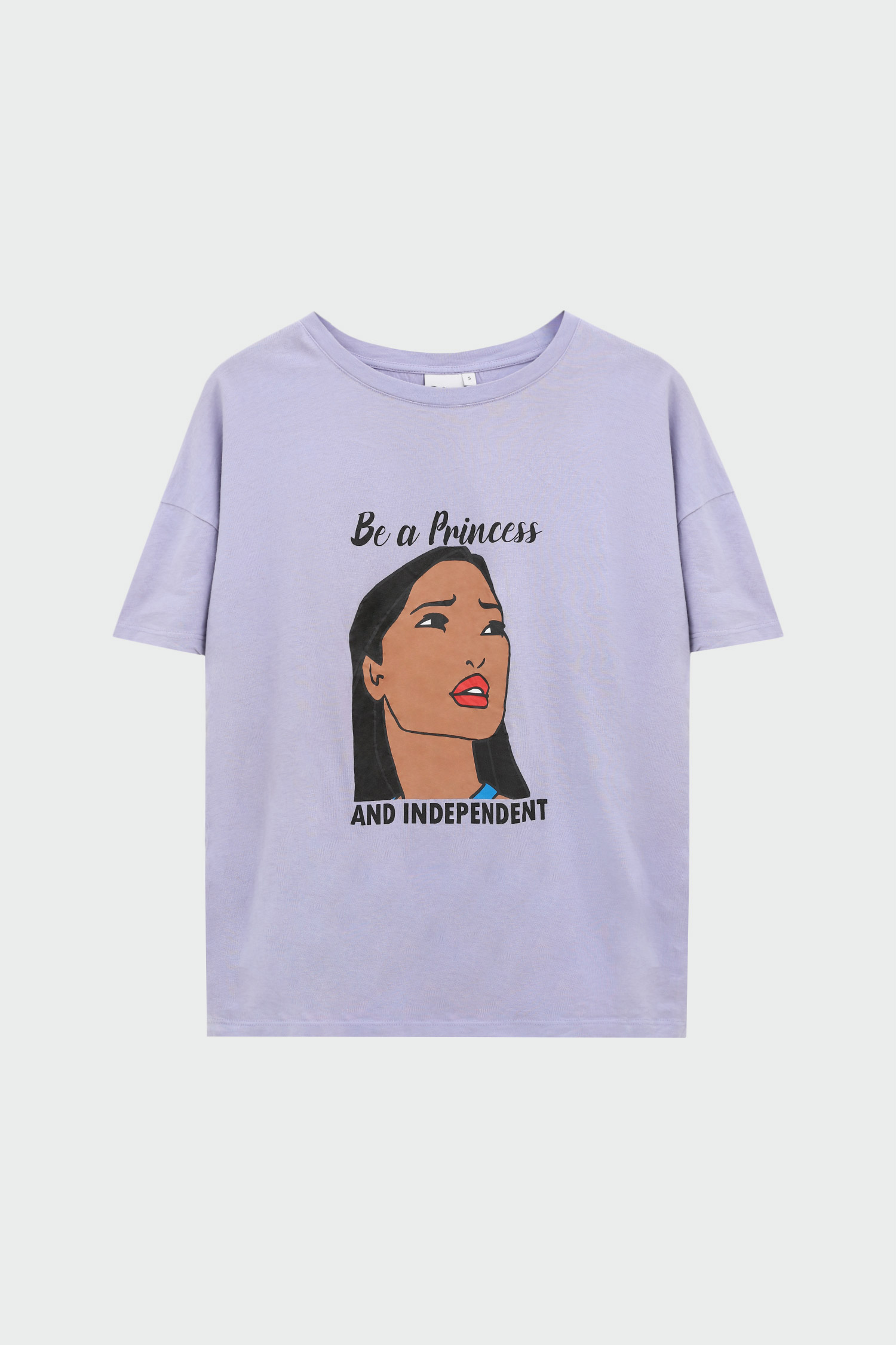 Bisiklet Yaka Be A Princess Lila Kadın Basic Tişört