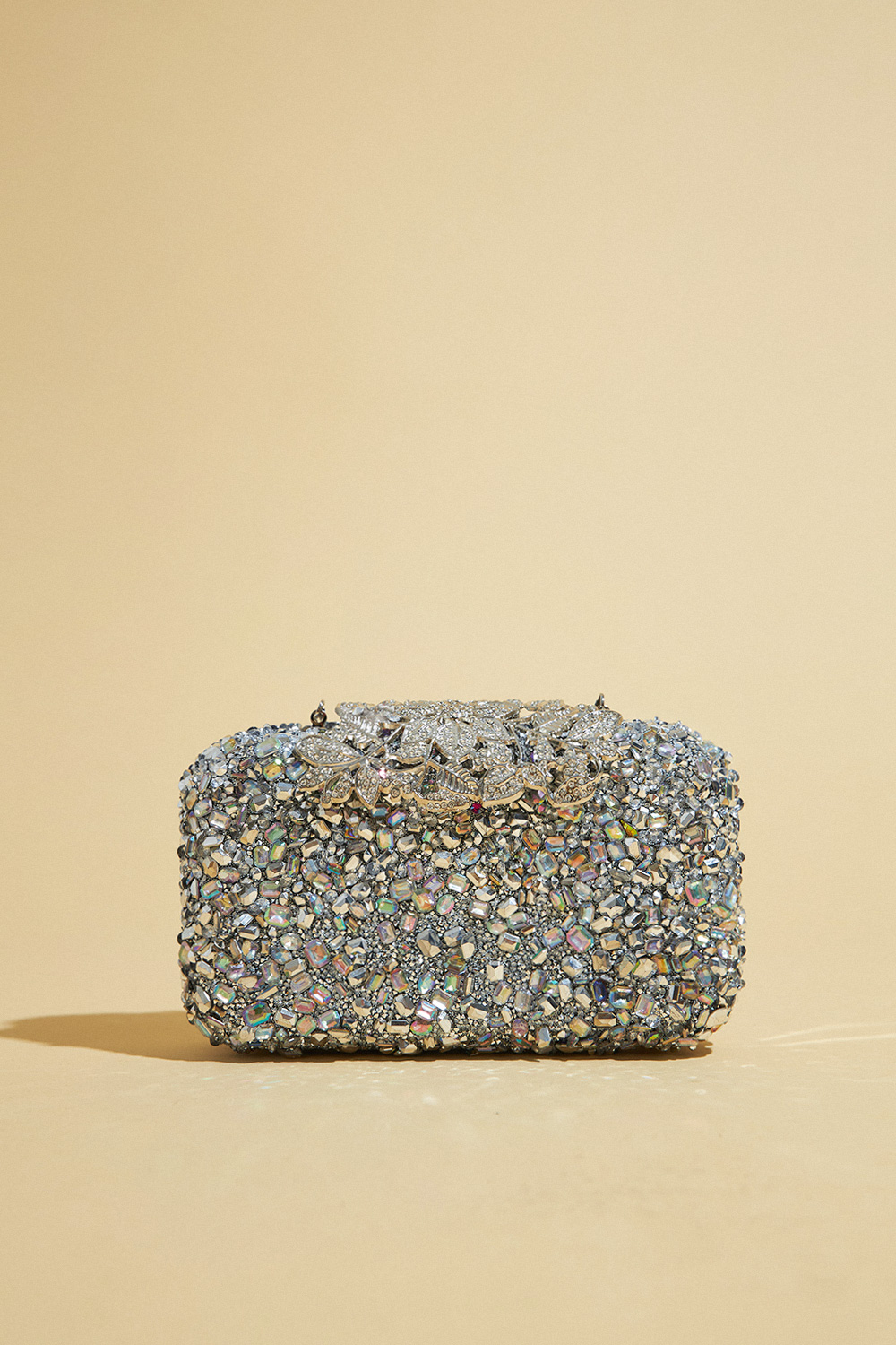 Taşlı Clutch Renkli Kadın Çanta