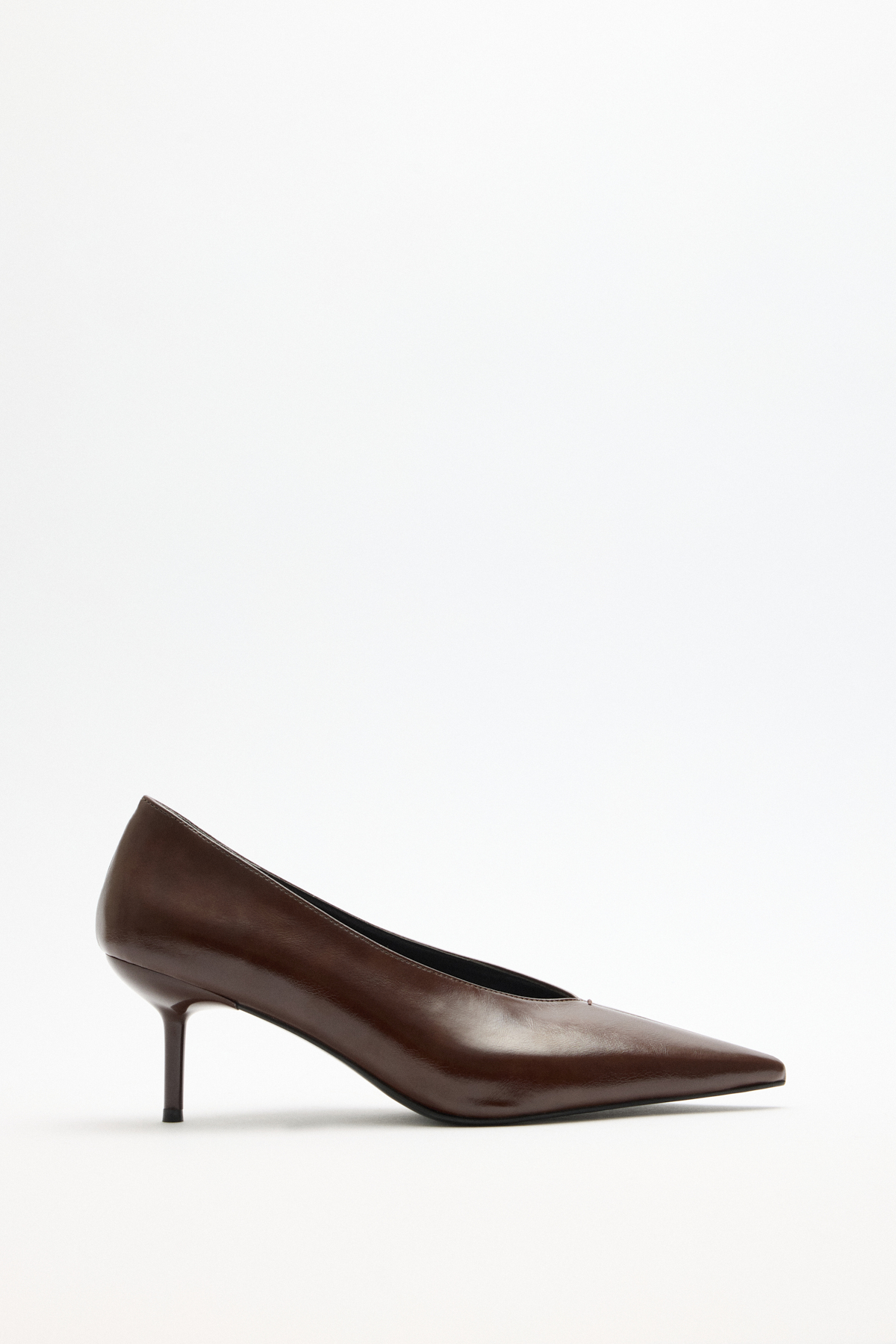 Sivri Burun Klasik Acı Kahve Kadın Topuklu