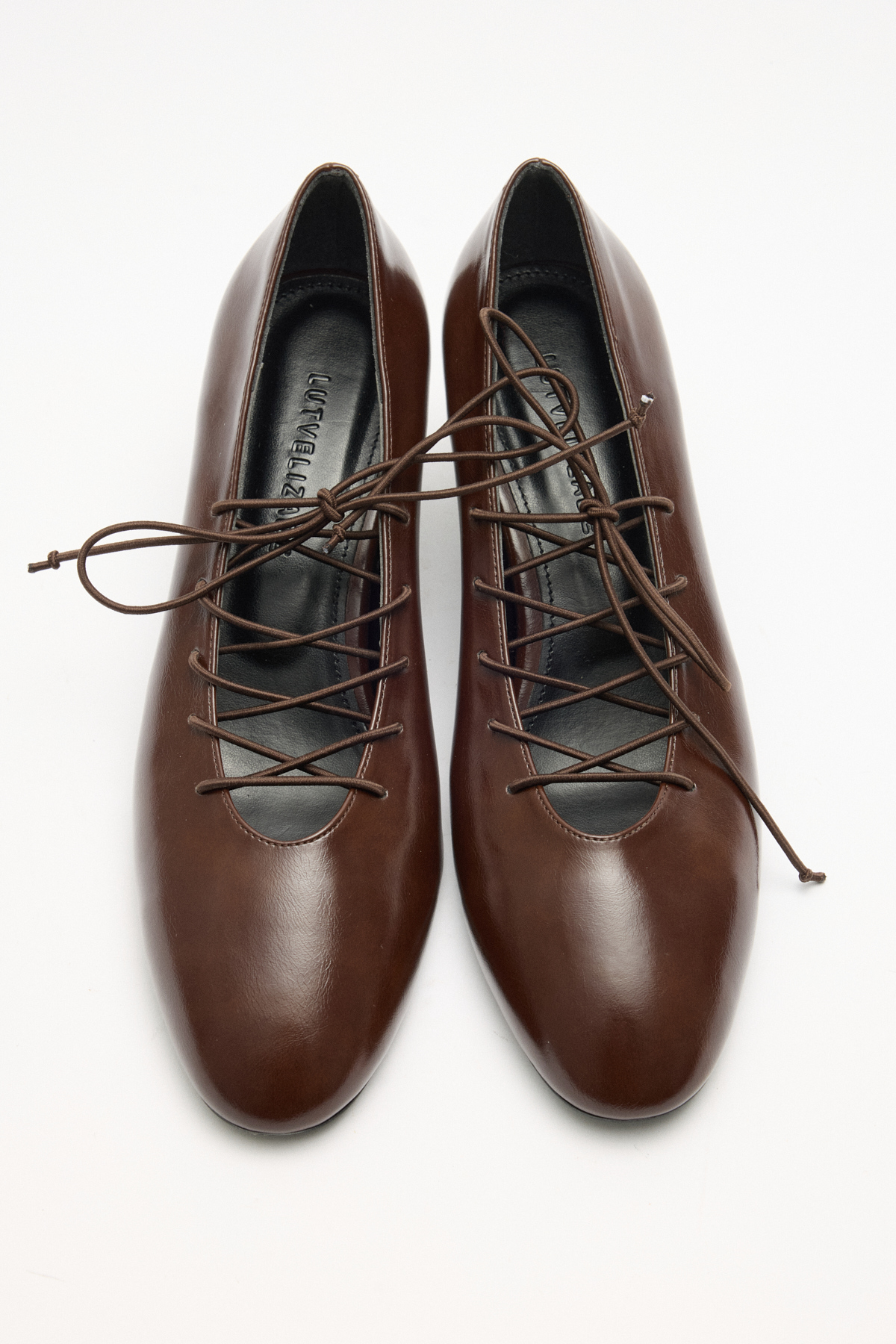 Bağcık Detaylı Kısa Topuklu Acı Kahve Kadın Topuklu