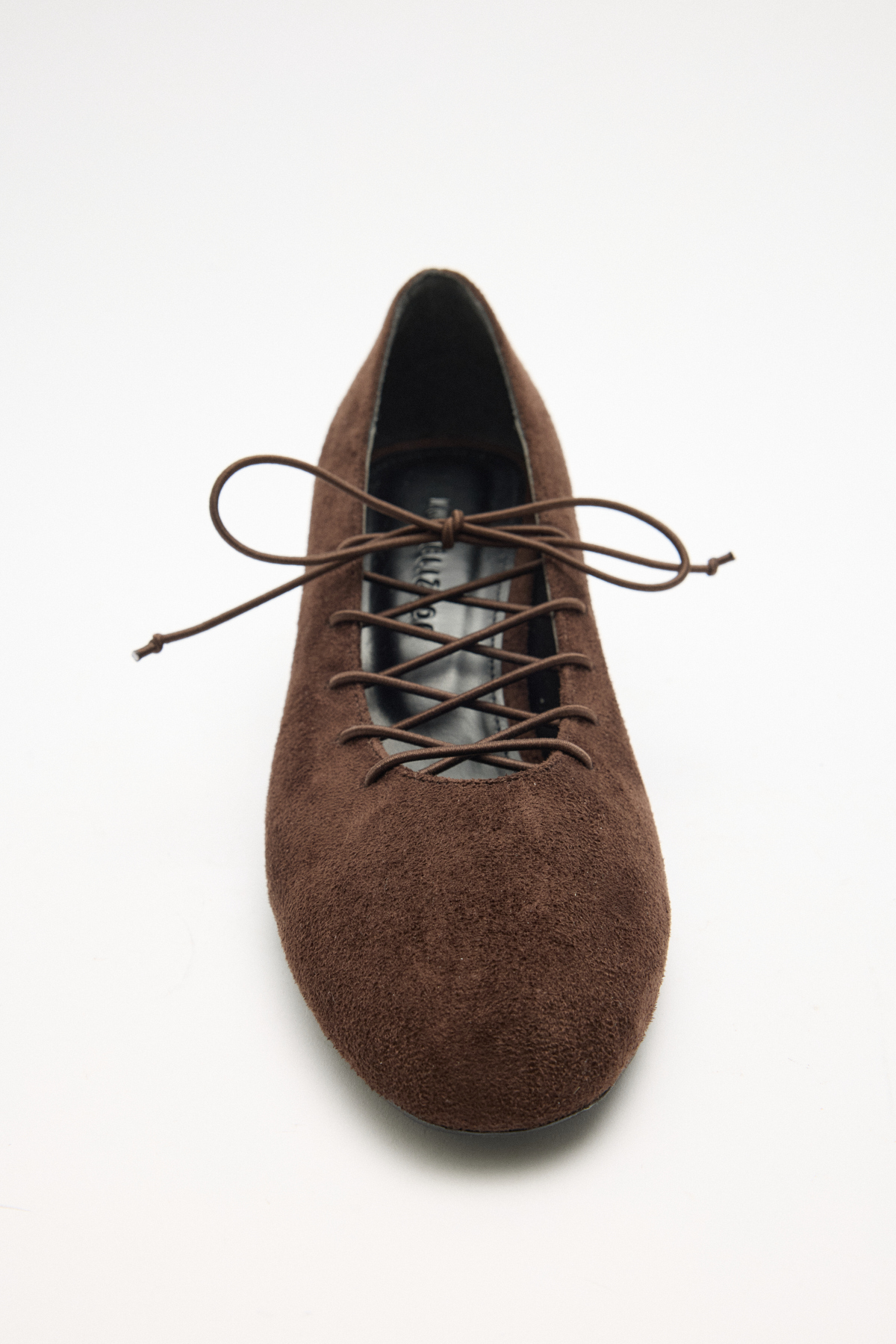 Bağcık Detaylı Kısa Topuklu Acı Kahve Süet Kadın Topuklu