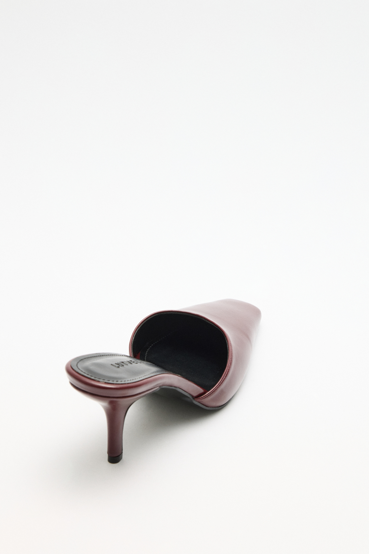 Küt Burun İnce Topuk Bordo Kadın Topuklu