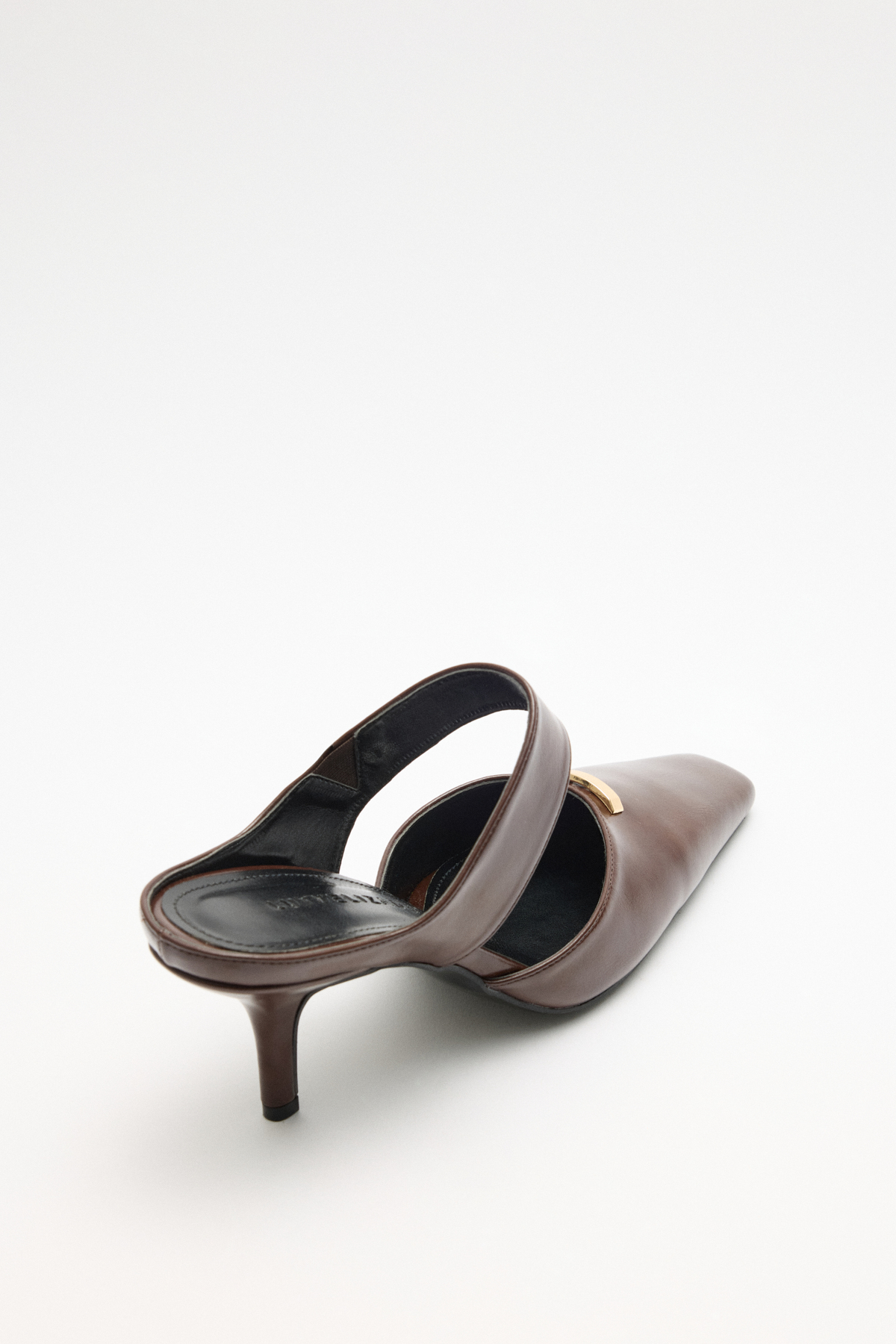 Küt Burun Toka Detaylı Acı Kahve Kadın Topuklu