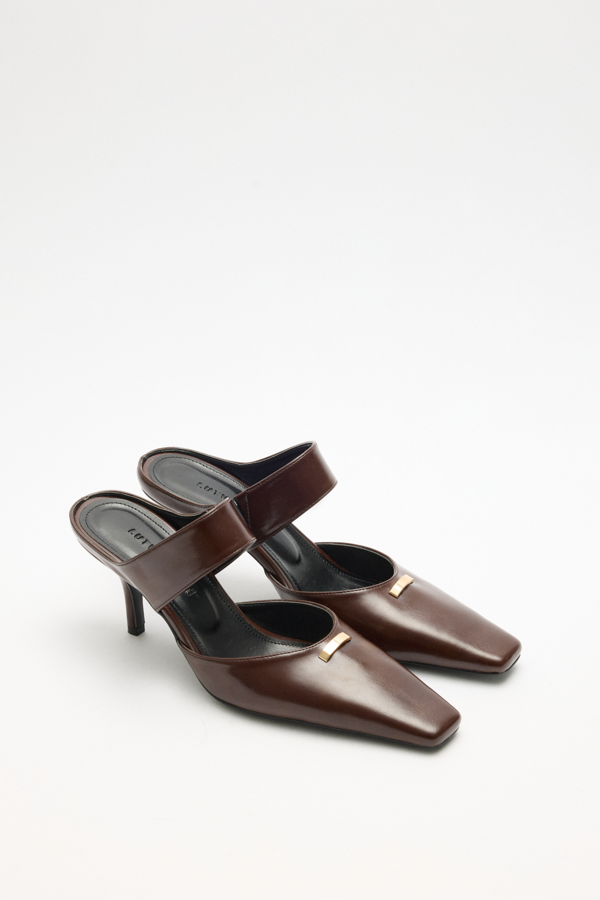 Küt Burun Toka Detaylı Acı Kahve Kadın Topuklu