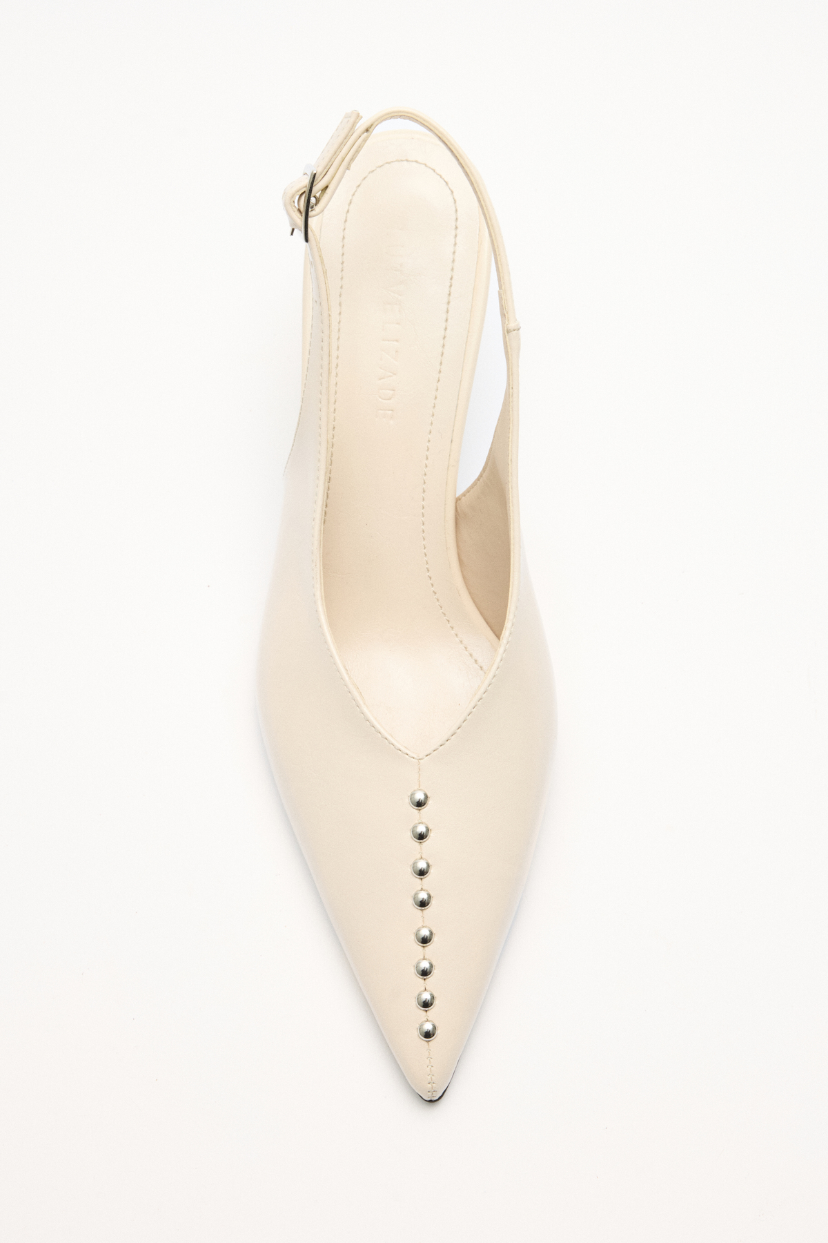 Sivri Burun Taş Detaylı Kemik Kadın Topuklu