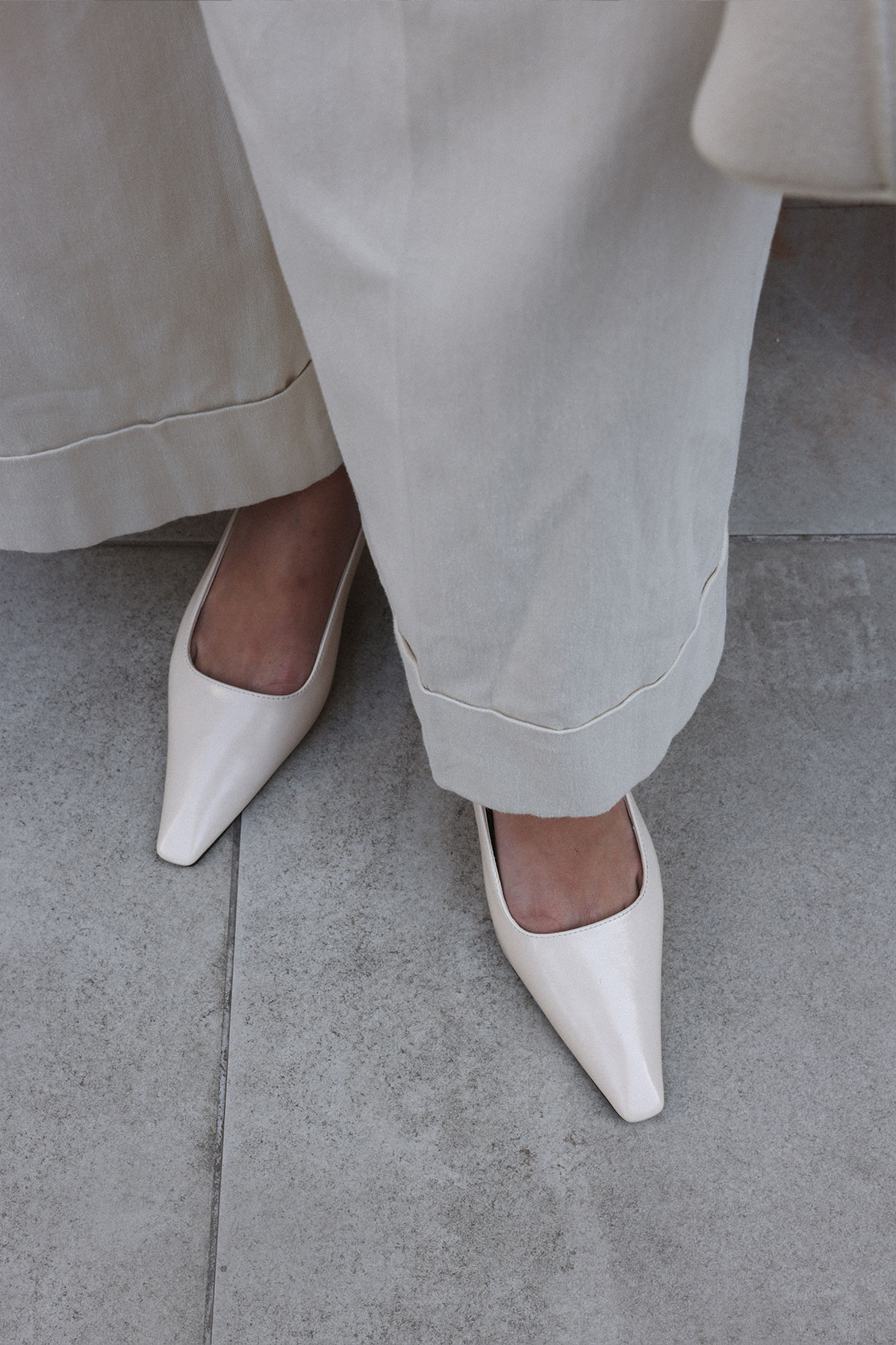 Minimal Küt Burun Kemik Kadın Topuklu