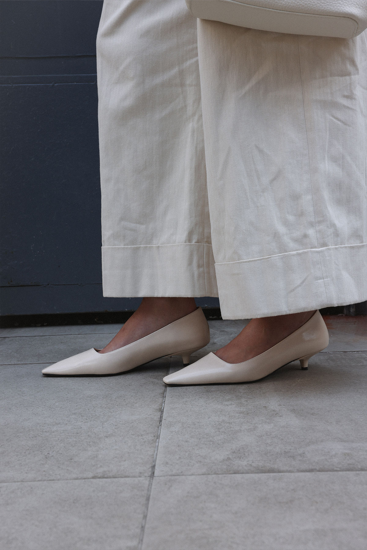 Minimal Küt Burun Kemik Kadın Topuklu