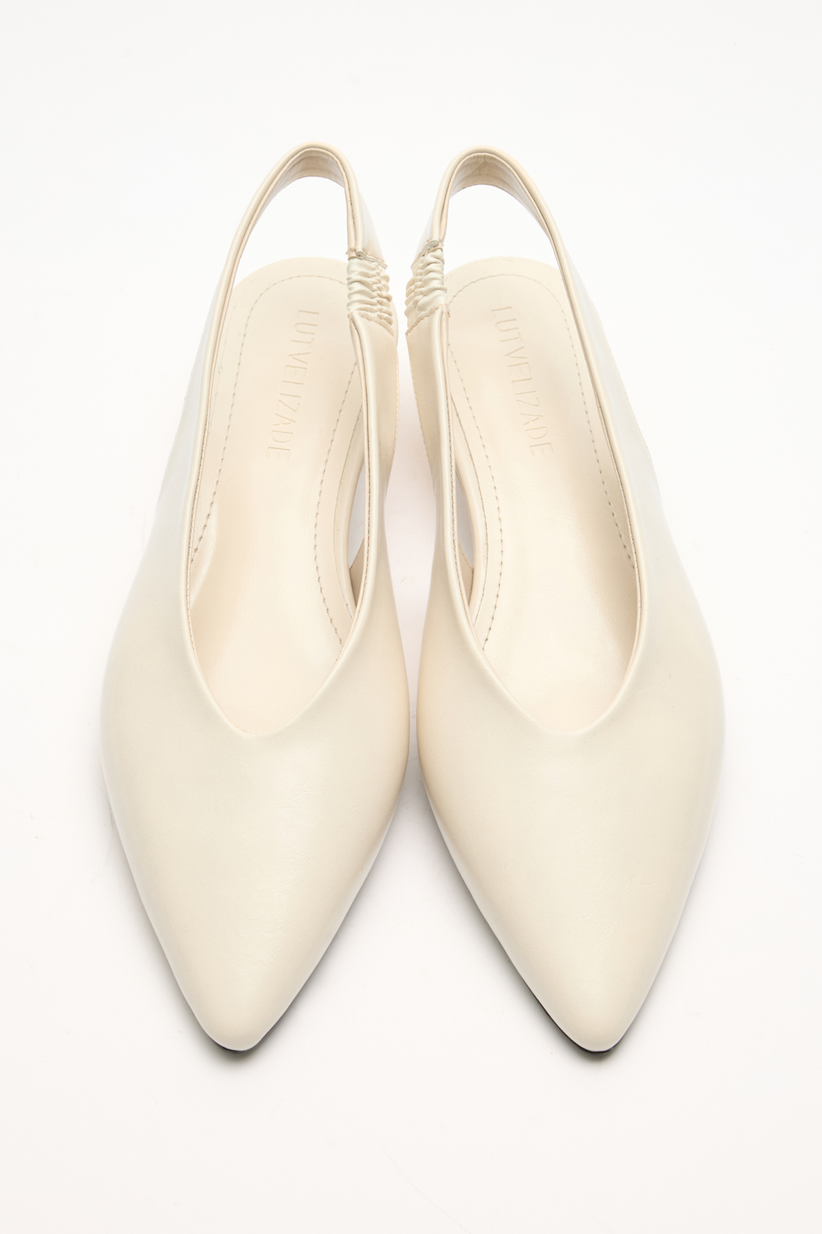 Sivri Burun Dekolteli Dolgu Topuk Kemik Kadın Topuklu