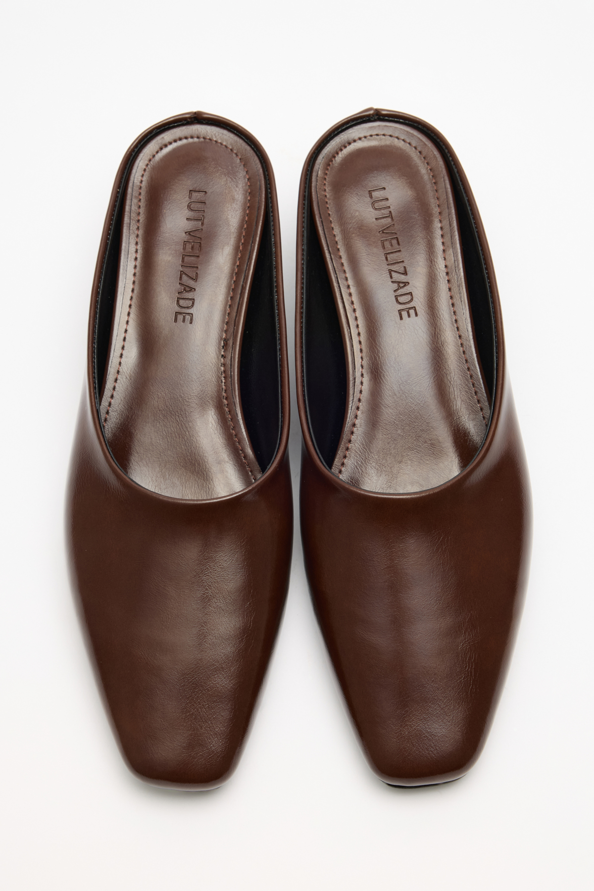 Deri Görünümlu Dolgu Topuk Acı Kahve Kadın Topuklu