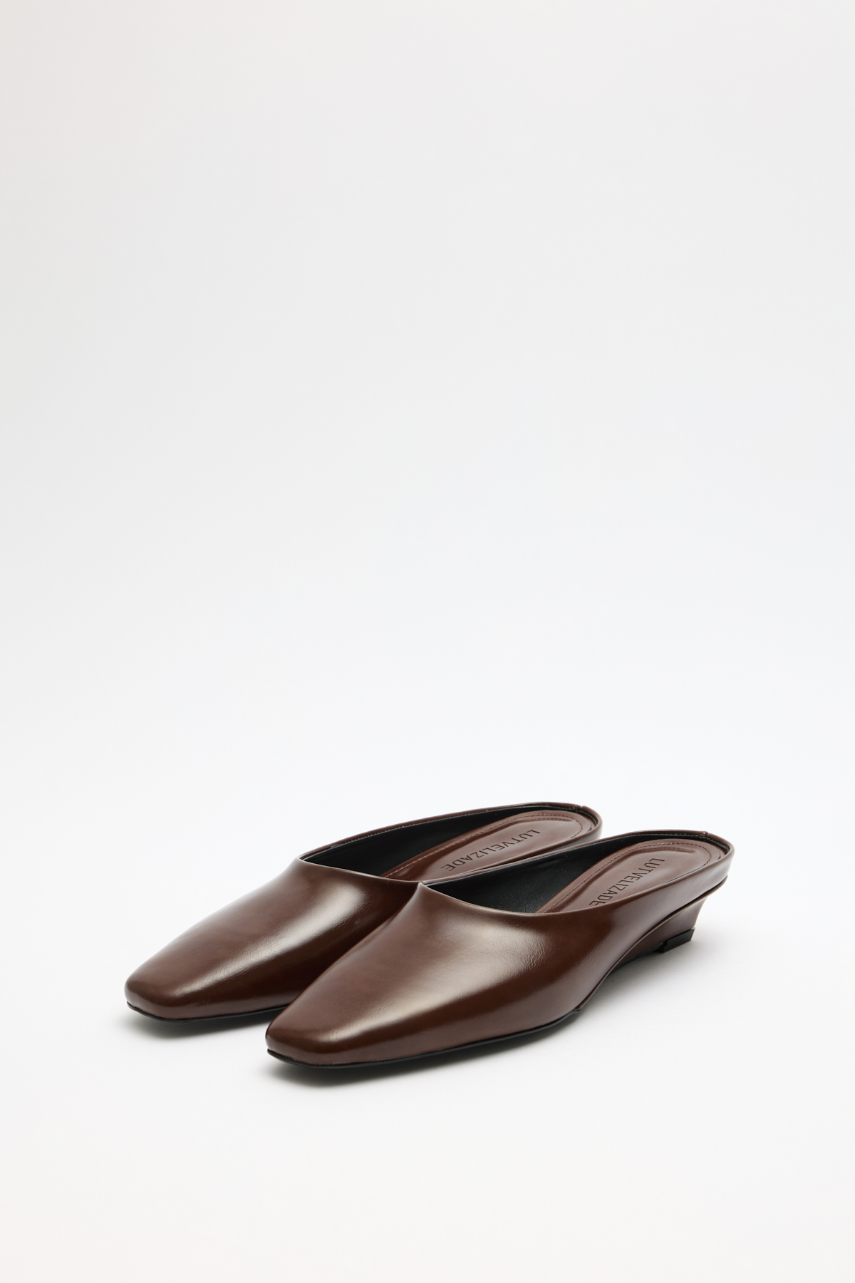 Deri Görünümlu Dolgu Topuk Acı Kahve Kadın Topuklu