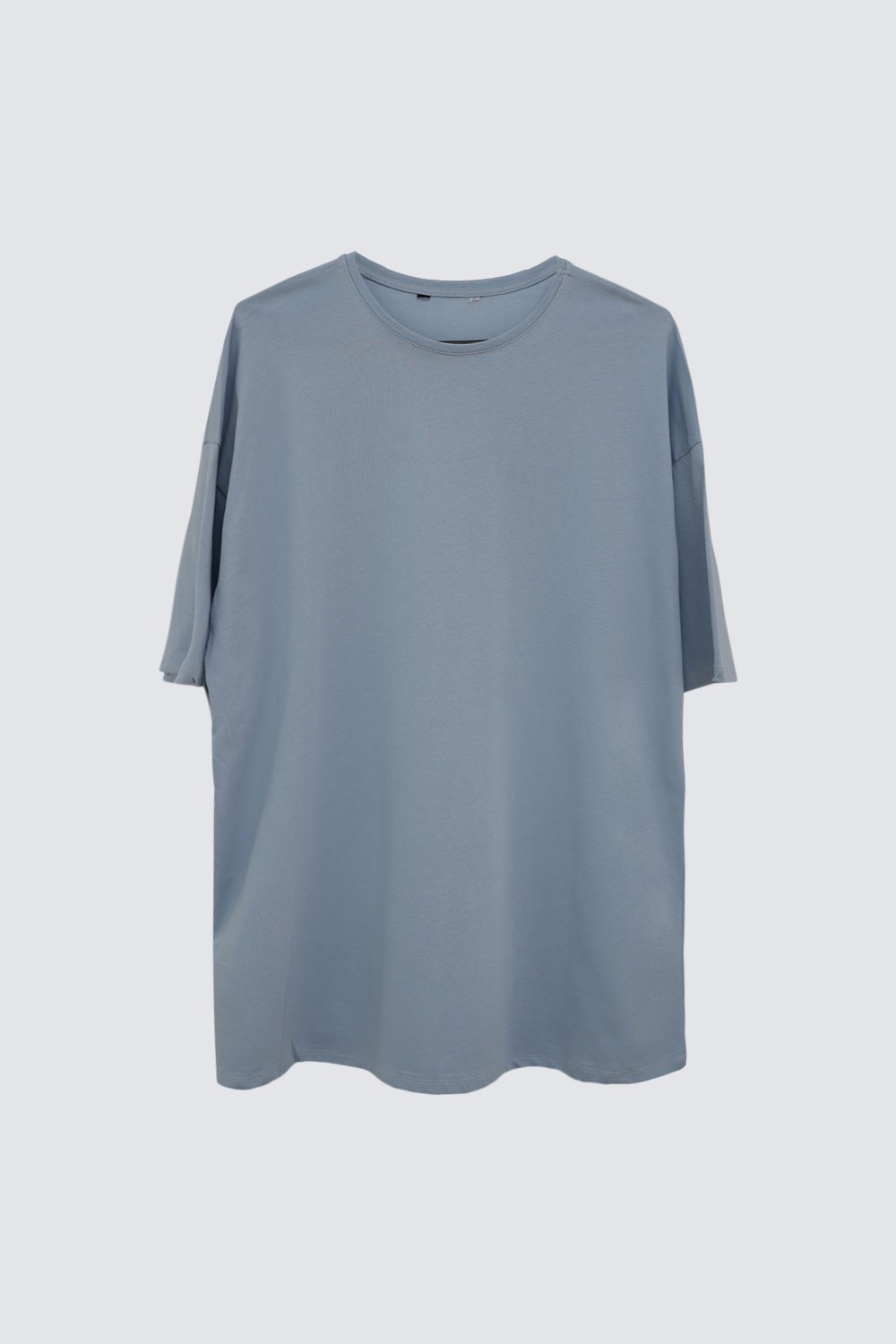 OVERSIZE Açık Mavi Kadın Basic Tişört
