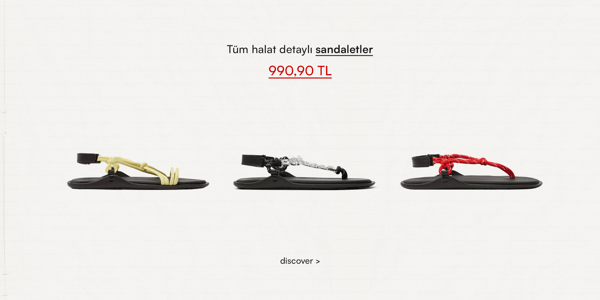 Tüm Halat Detaylı Sandaletler 990,90 TL!