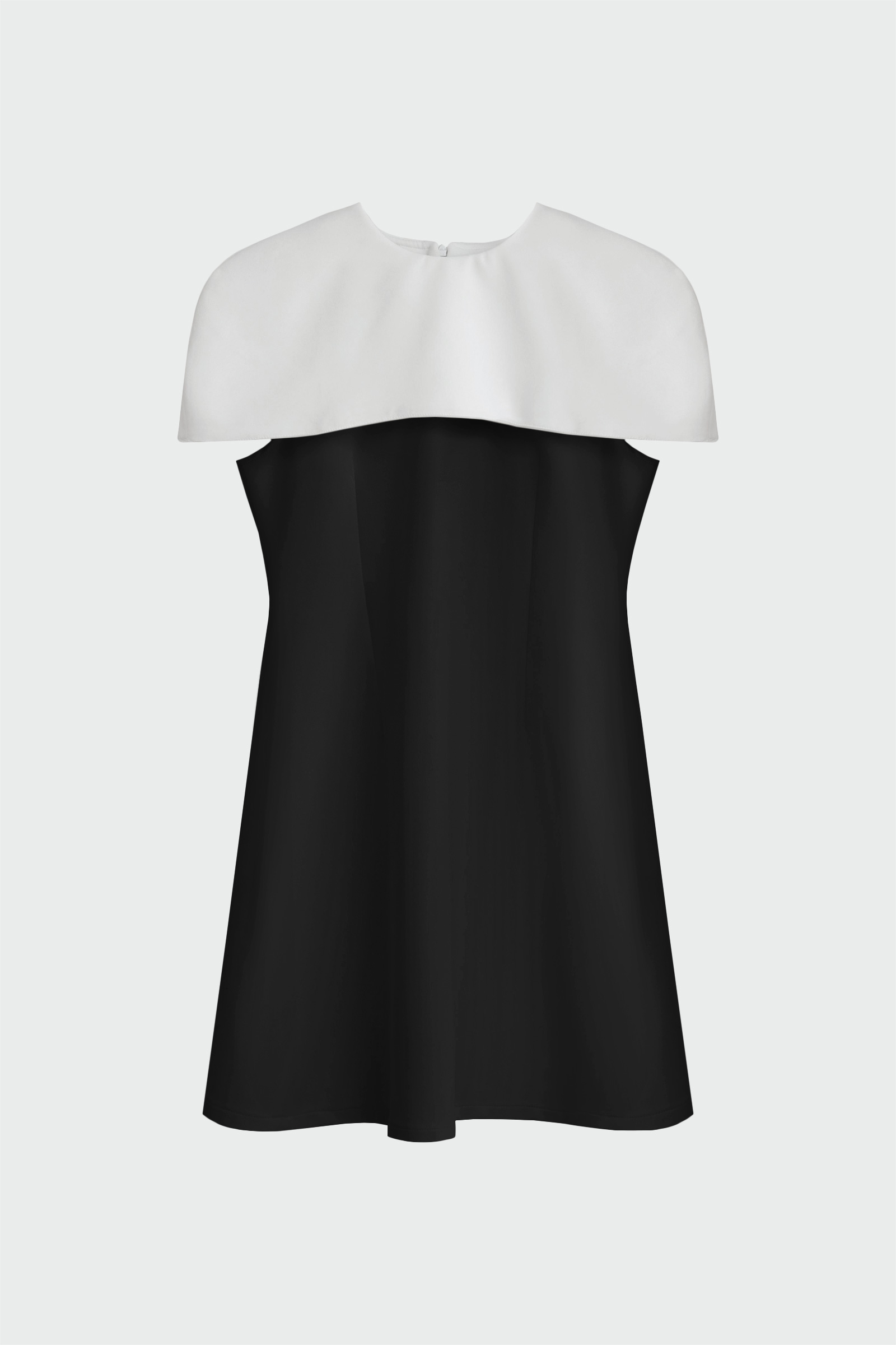 Yaka Detaylı Siyah Kadın Elbise