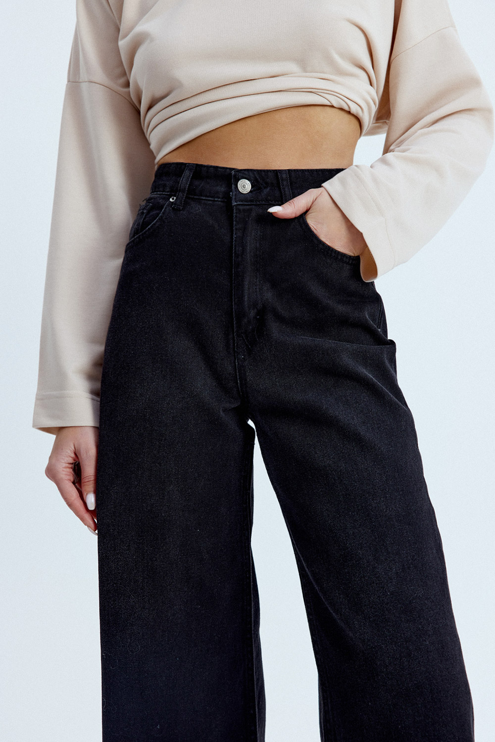 Yüksek Bel Boot Cut Füme Kadın Jean