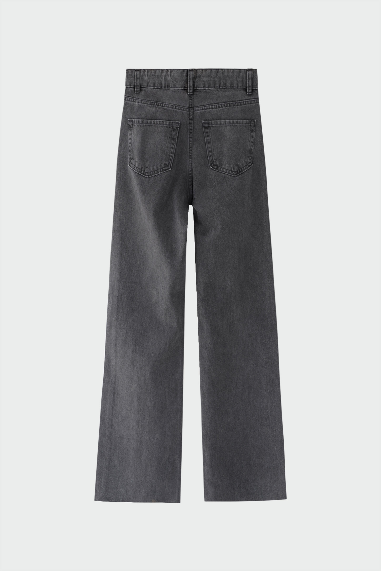 Zımba Detaylı Straight Fit Füme Kadın Jean